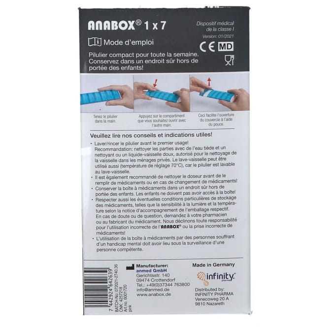 Anabox Pillendoos Week Roze 1 Overige