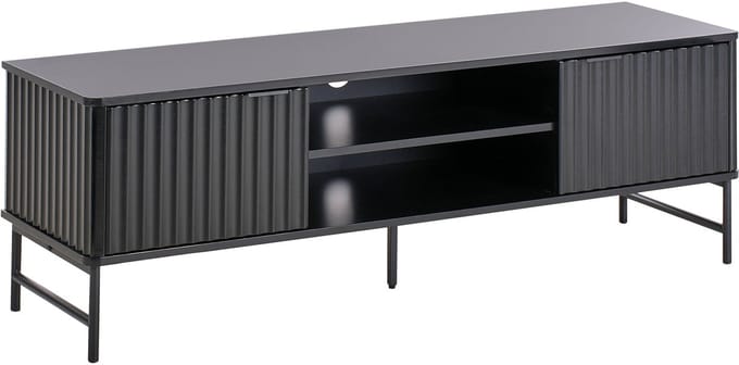 GLASTONBURY - TV-meubel - Zwart - 140 x 40 cm - MDF
