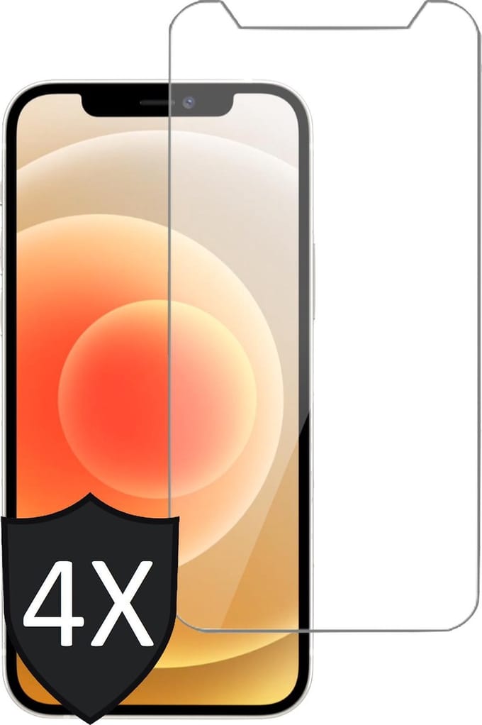 Screenprotector geschikt voor iPhone 12 / 12 Pro - 4x Glas Screen Protector