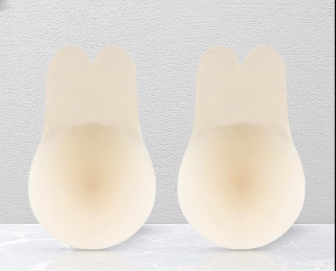 Strapless Plak Beha - Zelfklevende Siliconen BH - Nude - L