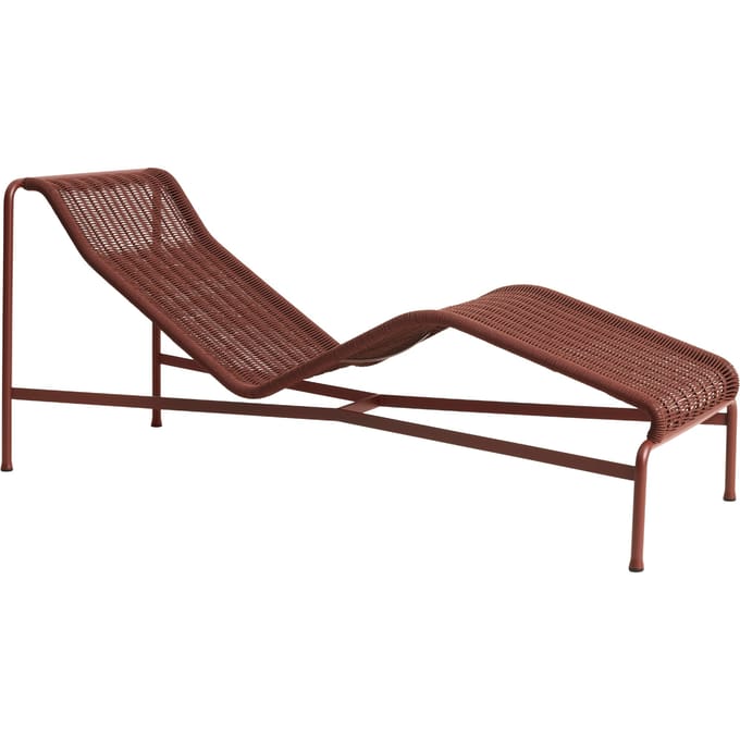 HAY Palissade Cord Chaise Longue - iron red