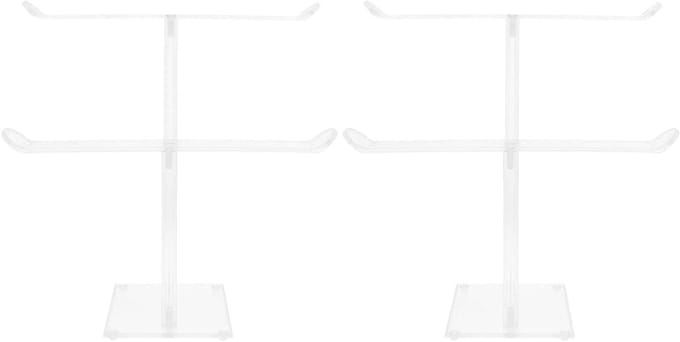 Armbandhouder 2 Stuks - Sieraden Organizer - Sieraden Presenteren - Antislip Basis - 26.5 x 25.5 x 15 cm - Transparant