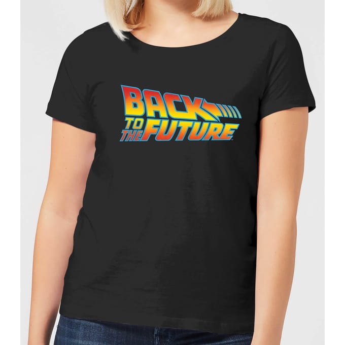 Back to the Future Classic Logo Dames T-shirt - Zwart - S