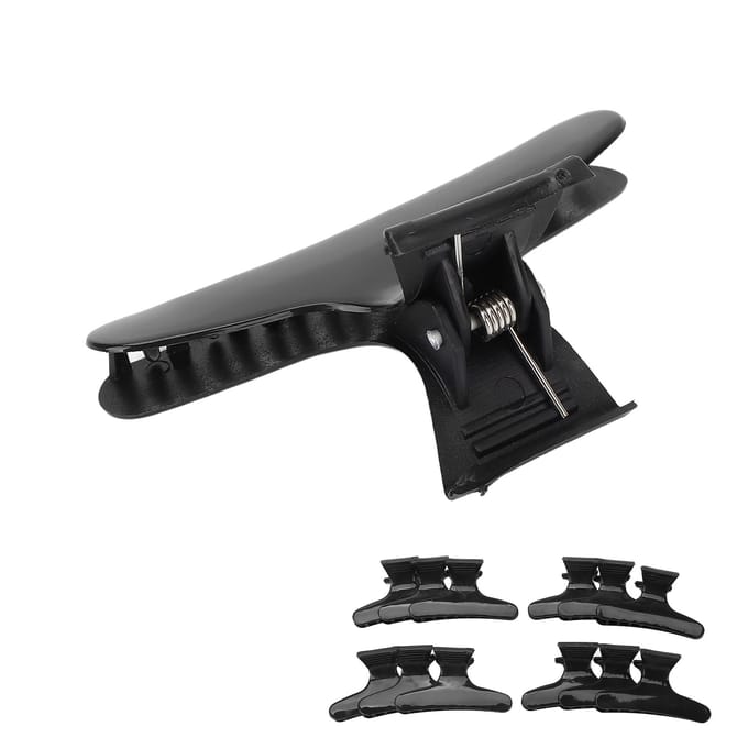 12 stuks Haarklemmen Speciaal Vormontwerp Decoratief Compact Draagbaar Handig Praktisch Duurzaam black
