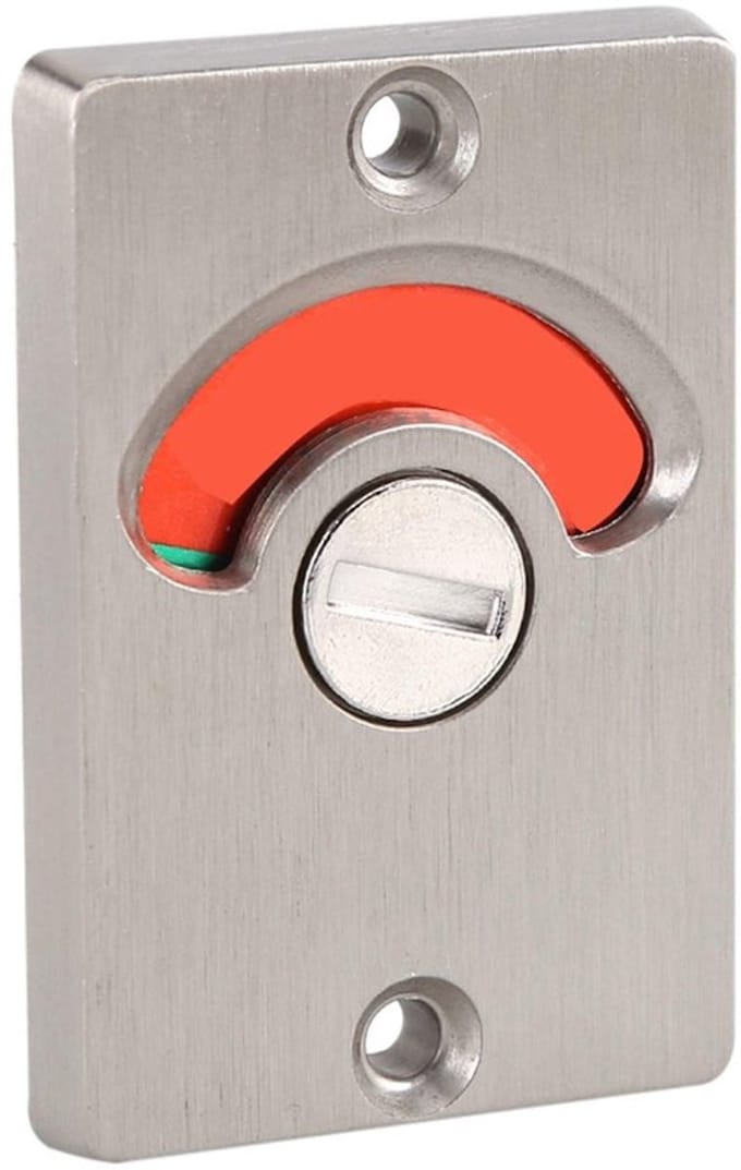 By shayne - Toilet Deurslot - Zinklegering - Indicator met Rood en