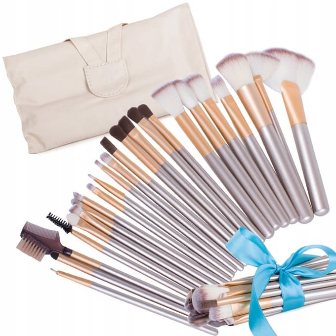Hangzhou A Link Star Technology - Professionele Make-upkwasten Set - 24 Stuks - Synthetisch - Met Etui