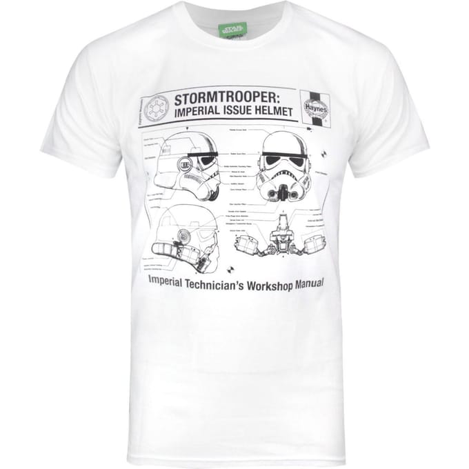 Star Wars Officiële heren Haynes Darth Vader T-Shirt (Wit)