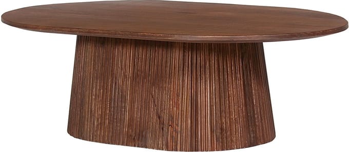 Salontafel River Lichtbruin - Ovaal - 120x70cm - Hoogte 37 cm
