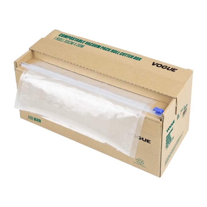 Vogue composteerbare vacuümverpakkingsrol 30 cm x 30 m