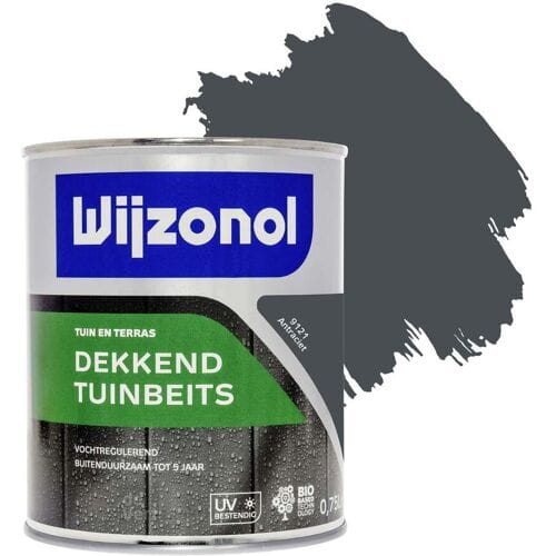 Wijzonol Dekkend Tuinbeits - 0,75 liter - Antraciet