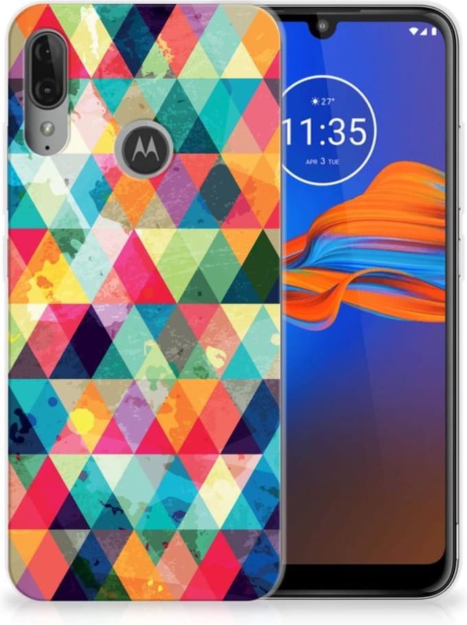 Motorola Moto E6 Plus TPU bumper Geruit