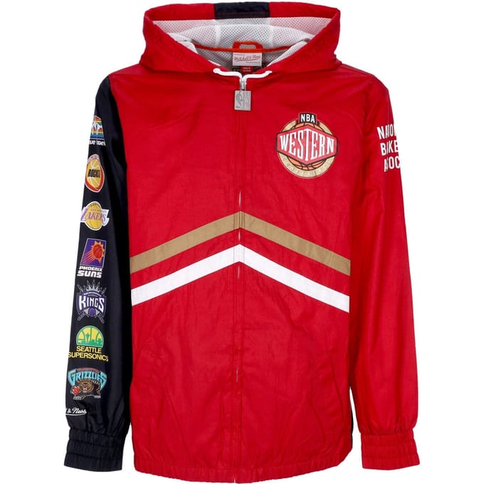 Herenwindjack NBA Onmiskenbaar windjack met volledige ritssluiting Hardwood Classics Team West
