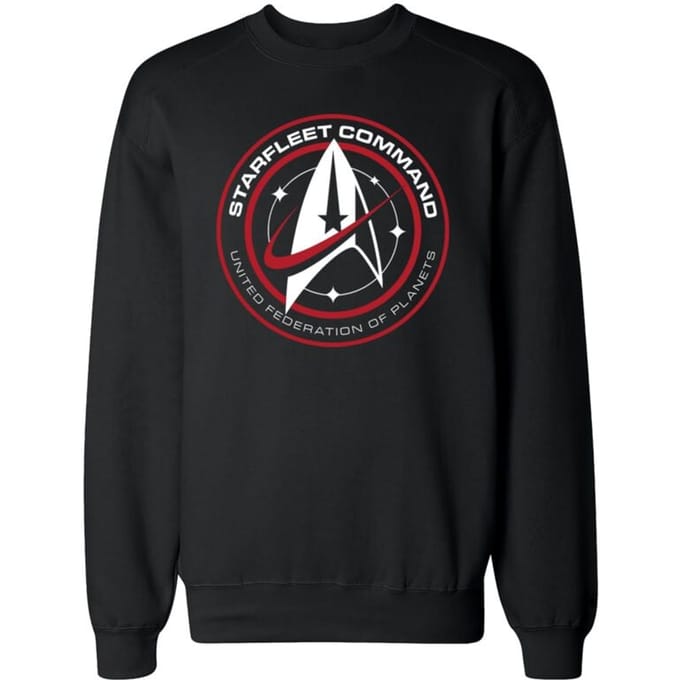 Star Trek Sweatshirts - Starfleet Command - XL - voor Mannen - zwart