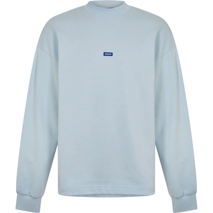 Hugo Heren-sweatshirt van katoen met ruime pasvorm (Blauw)