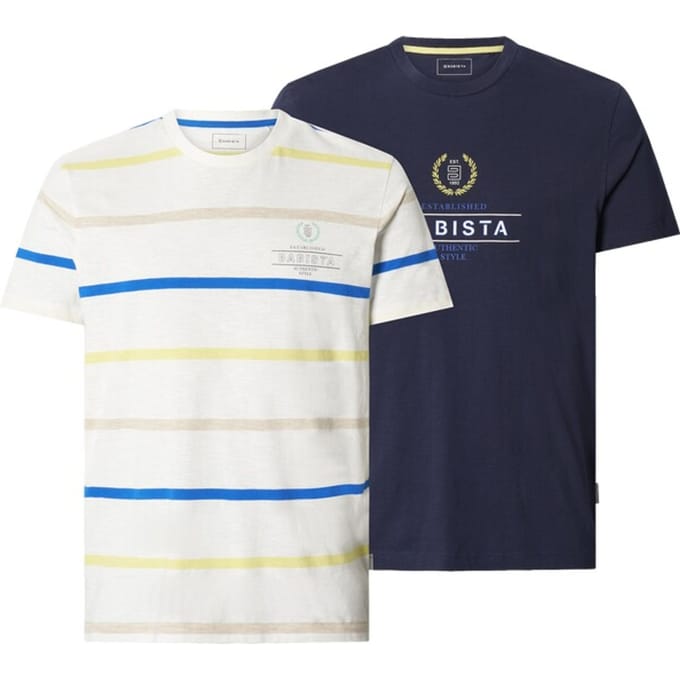 Babista herren T-Shirts, Set Van 2 - 48/50 - wit - Plus Size
