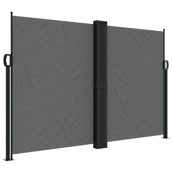 vidaXL - Windscherm - uittrekbaar - 160x1000 - cm - antracietkleurig