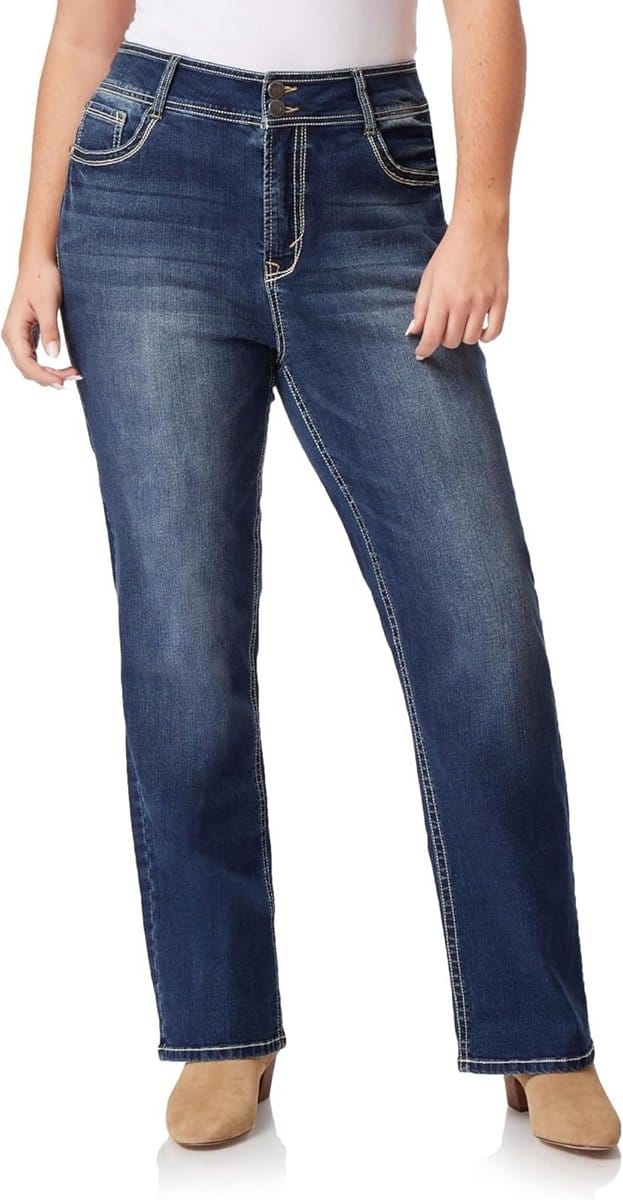 Dames Bootcut Jeans Taille Middenhoog - Curvy Pasvorm & Insta Stretch Denim