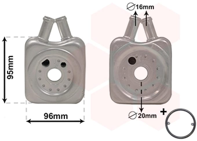 Van Wezel - OLIEKOELER VOOR AUDI 80 B4 1991-1996 078117021A