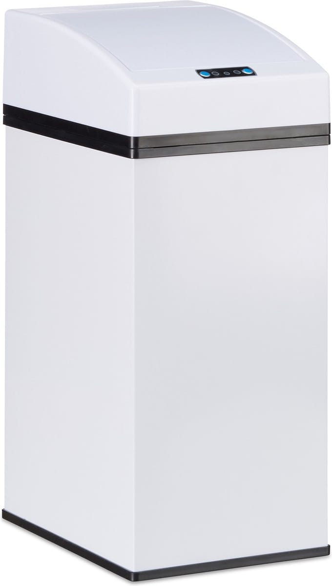 Prullenbak 7 liter automatische sensor deksel - wit - HBD 35 x 15 x 20 cm