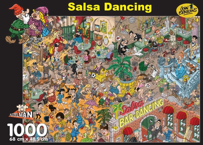 Puzzelman legpuzzel Salsa Dancing John Erkelens 1000 stukjes kleurrijk.