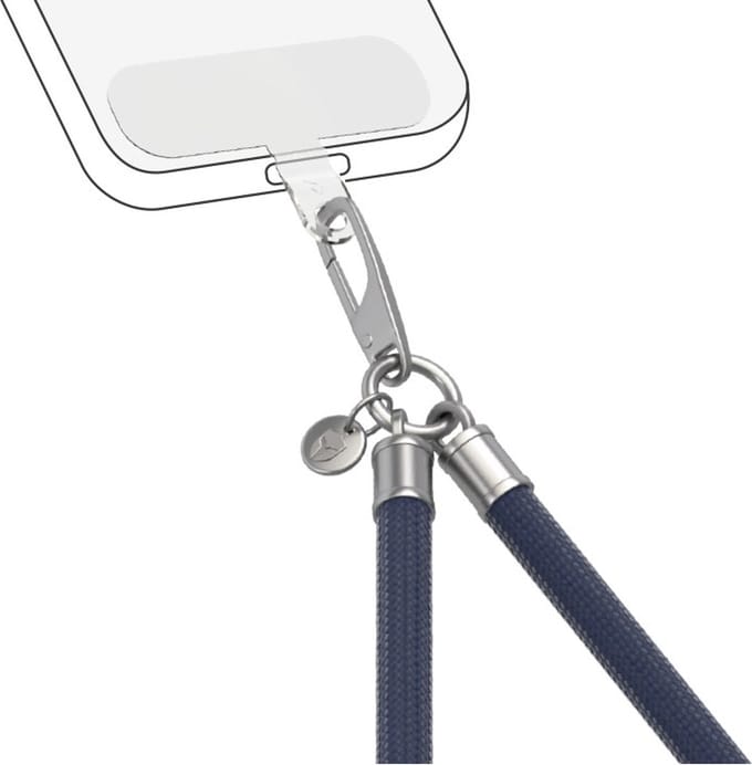 Force Case, Universele Smartphone Schouderriem met Bevestigingssysteem, Marineblauw