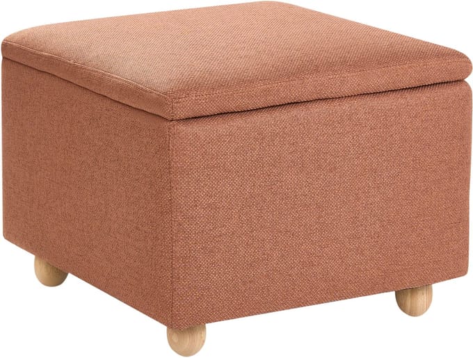 FERNDALE - Poef met opbergruimte - Goudbruin - Polyester
