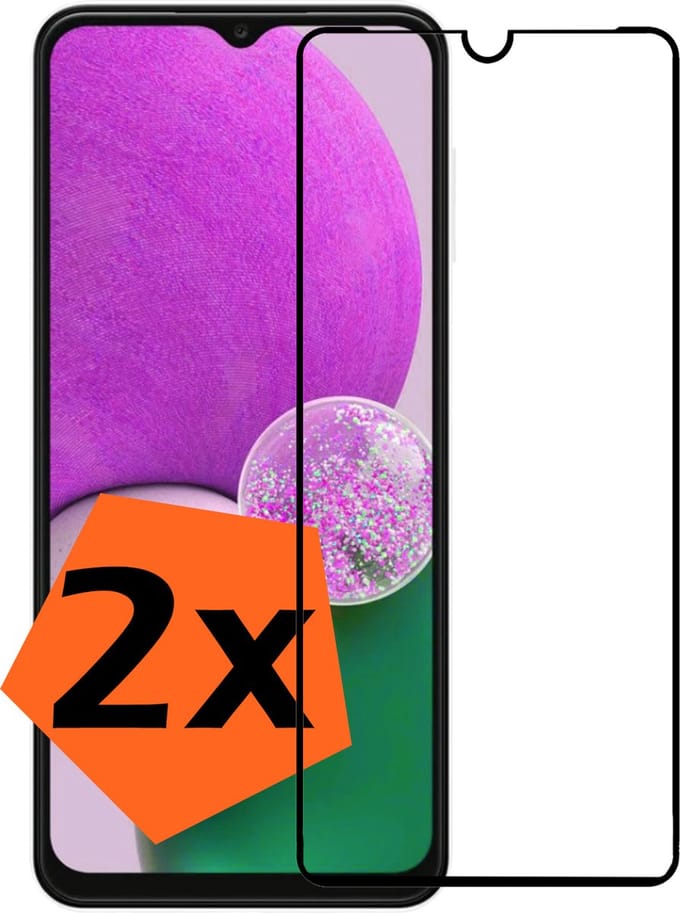 Screenprotector - 2 Stuks - Geschikt voor Samsung Galaxy A13 4G - Full Cover - Gehard Glas - Beschermglas - Tempered Glass - Screen Protector