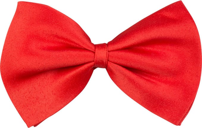 Boland - Vlinderstrik Basic rood Rood - Volwassenen - Mannen - - Glitter and Glamour