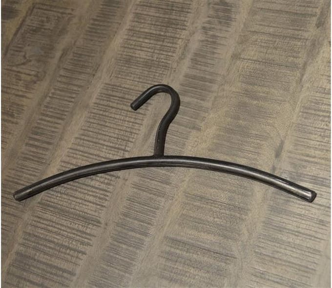 Garderobehanger ronde buis per 6 - zwart - set van 6