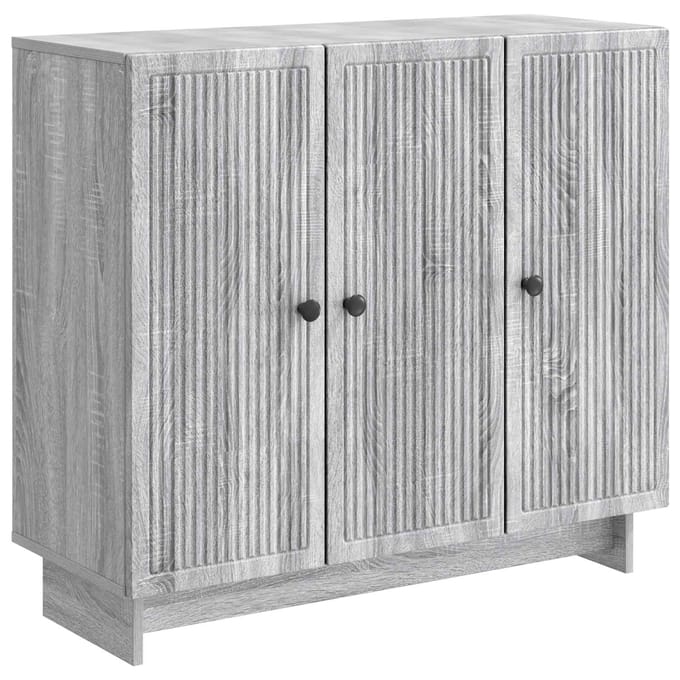 vidaXL - Dressoir - Grijs - sonoma - 89 - x - 34,5 - x - 80 - cm - Bewerkt - hout