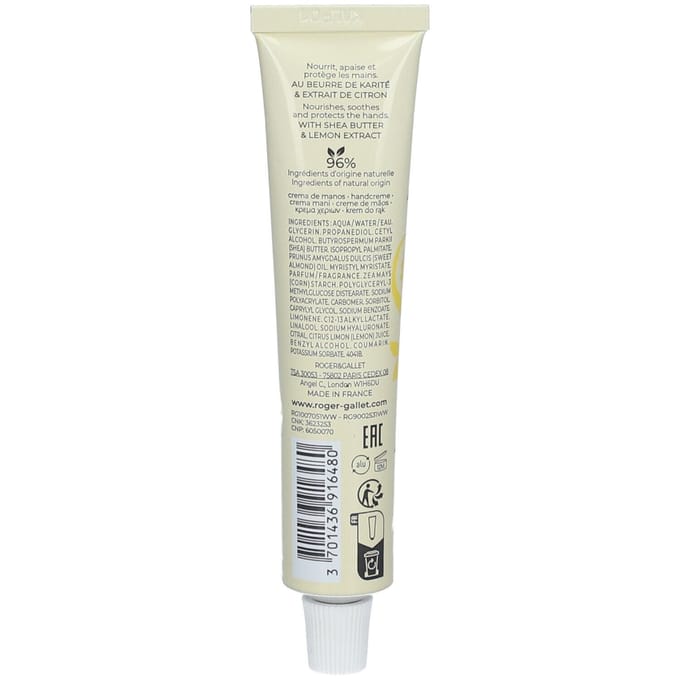 Roger & Gallet Cedrat Hydrating Hand Cream 30 ml
