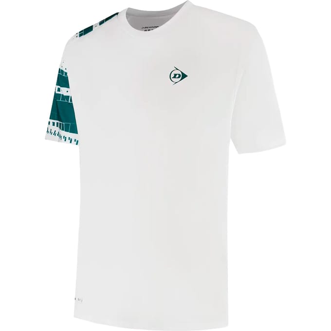 Dunlop T-shirt Heren-wit, donkergroen