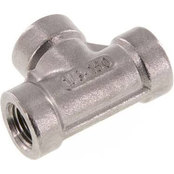 1/8'' NPT RVS T-stuk 16 Bar