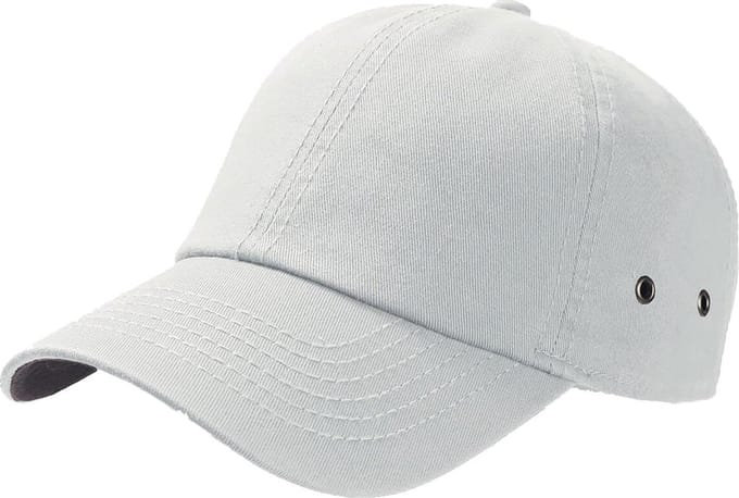 Atlantis Actie 6 Paneel Chino Baseball Cap (Wit)
