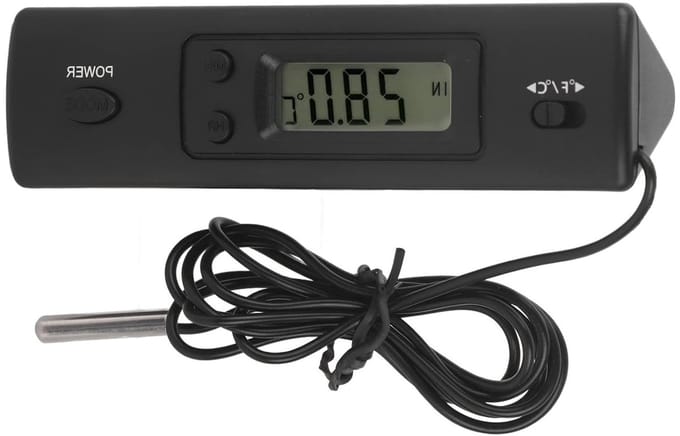 Digitale Binnen-Buiten Thermometer met LCD Display en Dubbele Sensor voor Koelkast, Airco, Vriezer en Aquarium