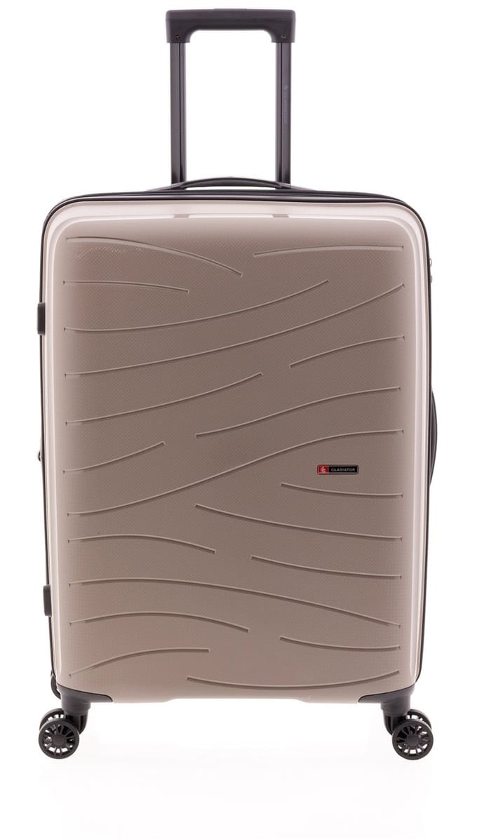 Gladiator Flow Middelgrote Koffer - 68 cm - 70/80 liter - Expandable - Beige