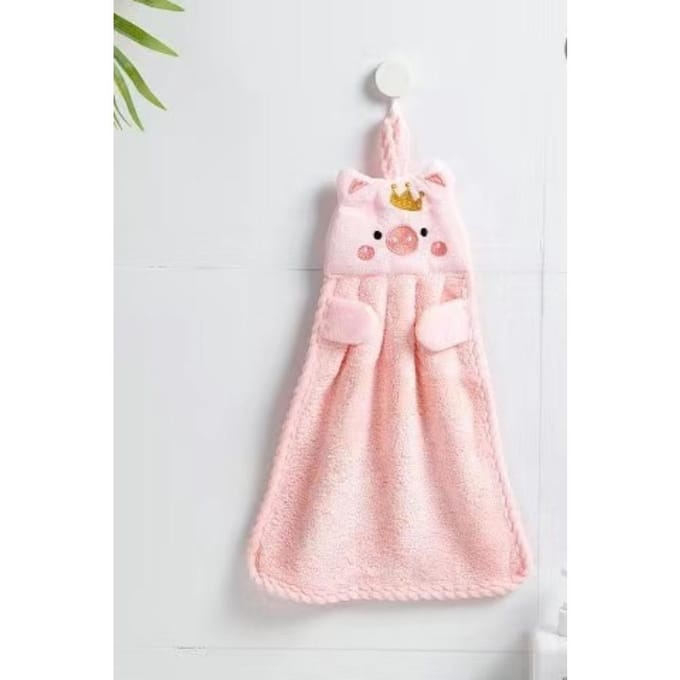 1 serviette de toilette à suspendre, absorbante et anti-chute de poils gris