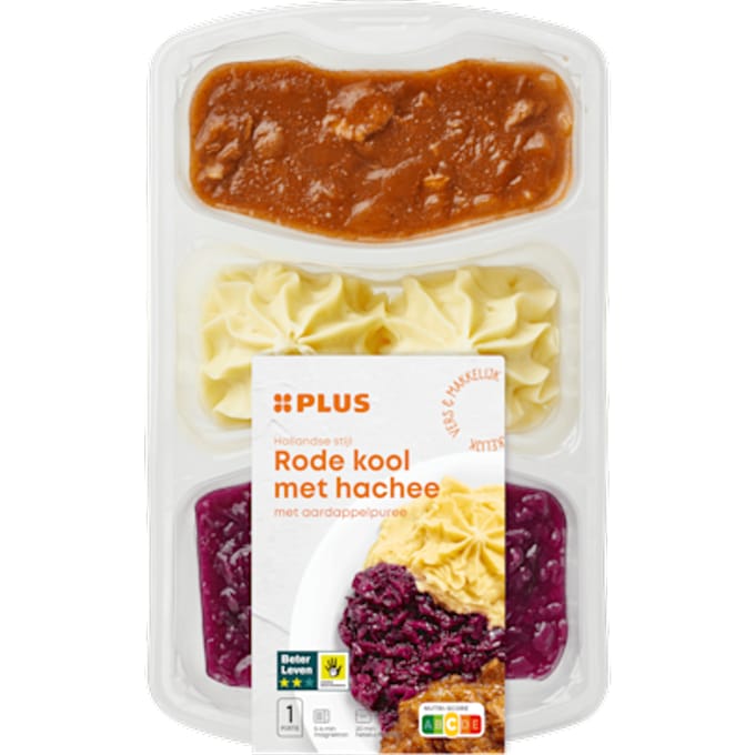 Rode kool met hachee en aardappelpuree
