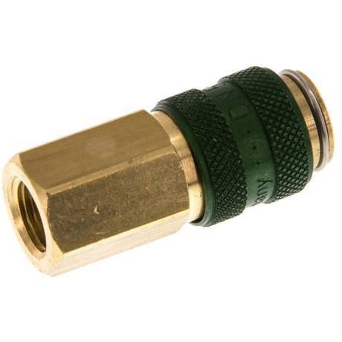 Messing DN 5 Groen Luchtkoppeling Snelkoppeling G 1/8 inch Binnendraad