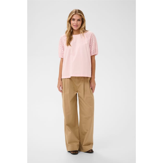 Saint Tropez PalaSZ SS Blouse Dames Blouse - Chalk Pink