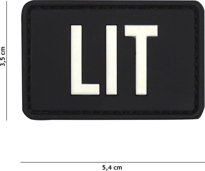 101 Inc Embleem 3D Pvc Lit Zwart  11136