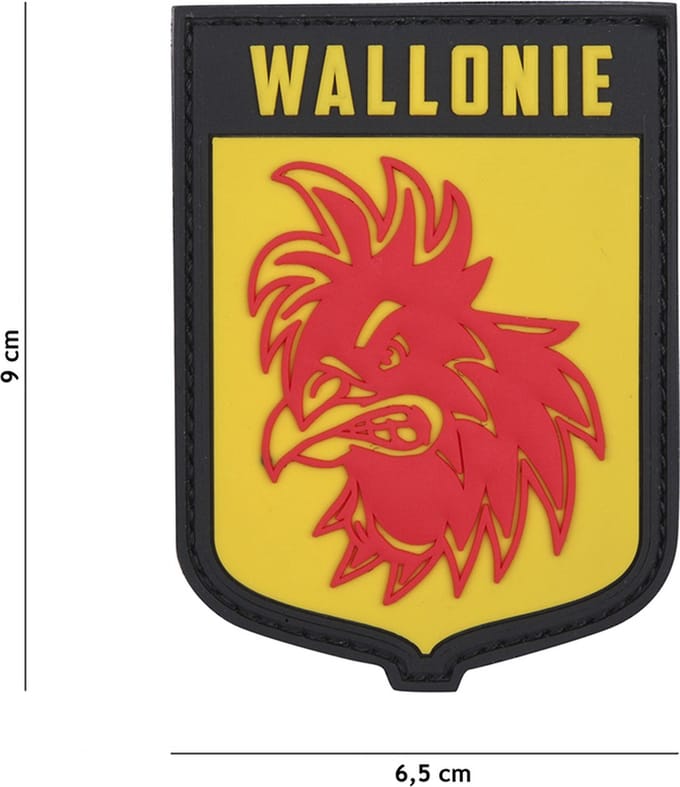 101 Inc Embleem 3D Pvc Wallonie Geel  20048
