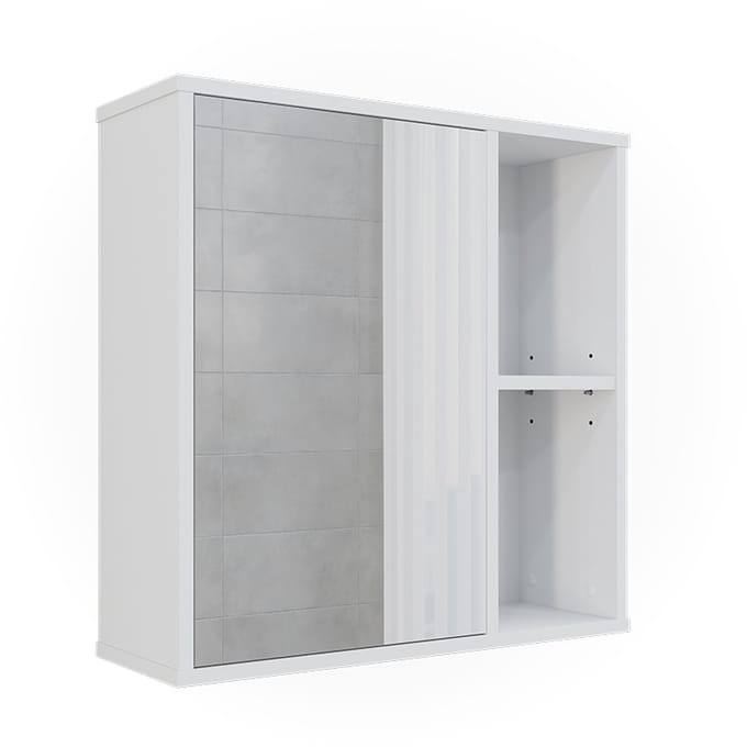 Vicco Leano Badkamerspiegelkast – 60 x 60 cm Wit