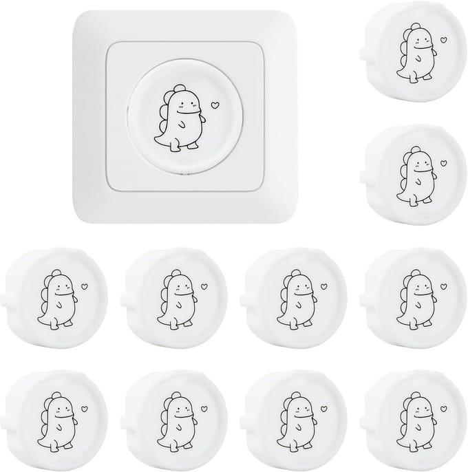 SolidKeus - Set van 10 Witte Stopcontact Covers voor Kindveiligheid