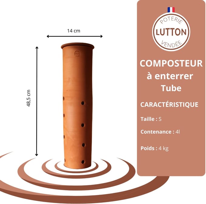 Franse Compostpot van terracotta – natuurlijke voeding direct in de tuingrond S