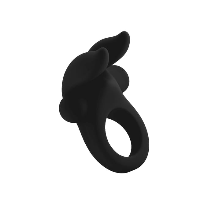 Mjuze Bunny Vibrerende Cockring - Zwart