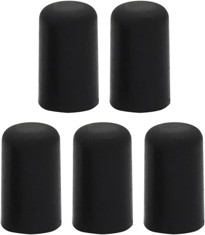 Cellobeschermers - Eindpin Tip - Bescherming Instrument - Hoogwaardig Rubber - 5 stuks - Zwart