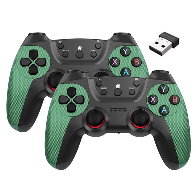 VAORLO Draadloze verdubbelt game Controller Voor Linux/Android telefoon Voor Game Box Game stick PC Smart TV Box 2.4G gamepad Joystick