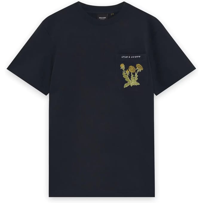 Geborduurde T-shirt met print Lyle & Scott