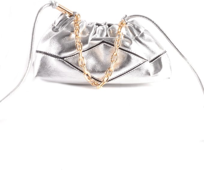 Giuliano kunstlederen schoudertas Bijou - Metallic - Zilver - Dames